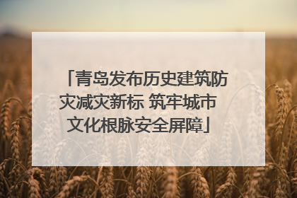 青岛发布历史建筑防灾减灾新标 筑牢城市文化根脉安全屏障