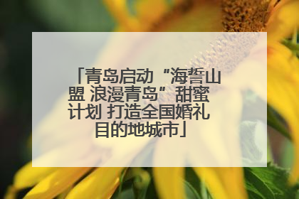 青岛启动“海誓山盟 浪漫青岛”甜蜜计划 打造全国婚礼目的地城市