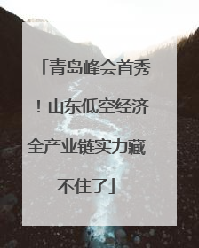 青岛峰会首秀！山东低空经济全产业链实力藏不住了