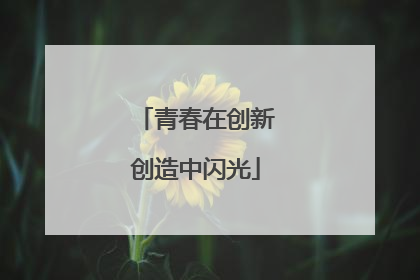 青春在创新创造中闪光