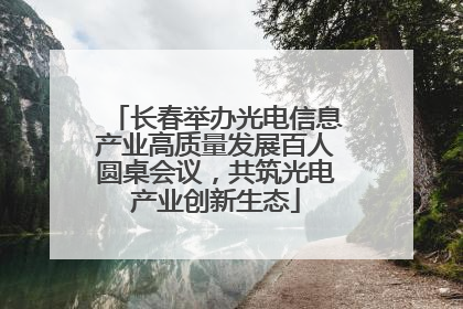 长春举办光电信息产业高质量发展百人圆桌会议，共筑光电产业创新生态