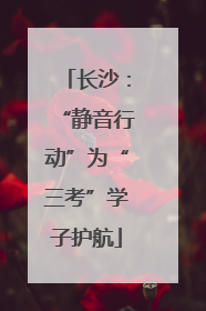 长沙：“静音行动”为“三考”学子护航