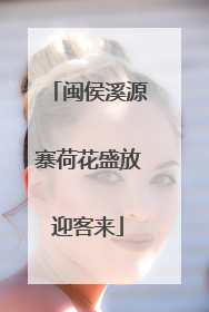 闽侯溪源寨荷花盛放迎客来