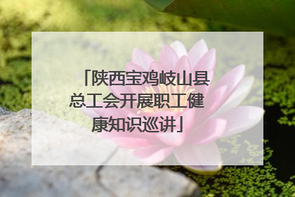 陕西宝鸡岐山县总工会开展职工健康知识巡讲