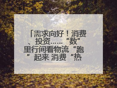 需求向好！消费、投资……“数”里行间看物流“跑”起来 消费“热”起来