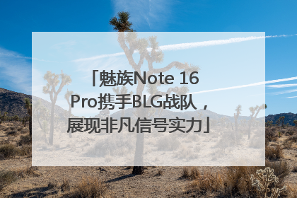 魅族Note 16 Pro携手BLG战队，展现非凡信号实力