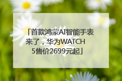 首款鸿蒙AI智能手表来了，华为WATCH 5售价2699元起