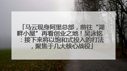 马云现身阿里总部，前往“湖畔小屋”再看创业之地！吴泳铭：接下来将以饱和式投入的打法，聚焦于几大核心战役