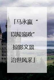 马永嬴“以陵窥政” 掠影文景治世风采