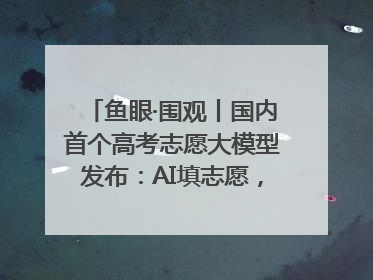 鱼眼·围观丨国内首个高考志愿大模型发布：AI填志愿，靠不靠谱？