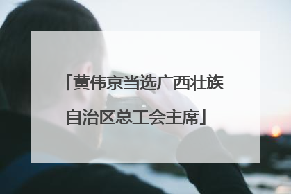 黄伟京当选广西壮族自治区总工会主席