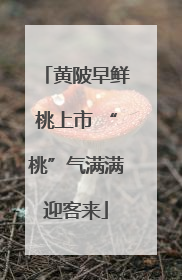 黄陂早鲜桃上市 “桃”气满满迎客来