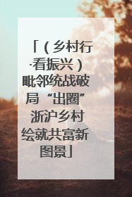 （乡村行·看振兴）毗邻统战破局“出圈” 浙沪乡村绘就共富新图景