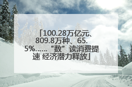 100.28万亿元、809.8万种、65.5%……“数”读消费提速 经济潜力释放