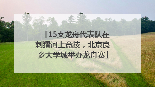15支龙舟代表队在刺猬河上竞技，北京良乡大学城举办龙舟赛