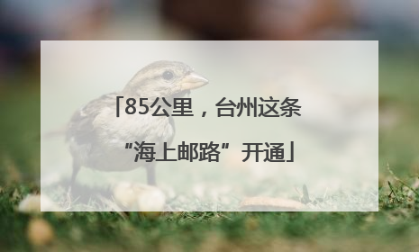 85公里，台州这条“海上邮路”开通