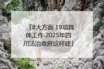 8大方面 19项具体工作 2025年四川法治政府这样建