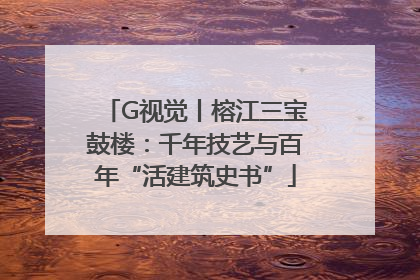 G视觉丨榕江三宝鼓楼：千年技艺与百年“活建筑史书”