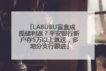 LABUBU盲盒成揽储利器？平安银行新户存5万以上就送，多地分支行跟进
